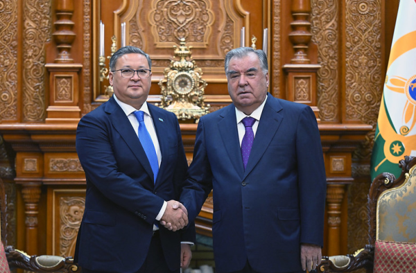 Лидер нации Эмомали Рахмон принял Заместителя Премьер-министра, Министра иностранных дел Республики Казахстан Мурата Нуртлеу