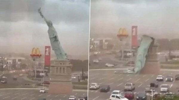 Кучли шамол Бразилиядаги Озодлик ҳайкалини қулатди