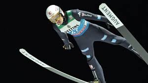 Raimund und Hoffmann beim Skispringen in Lauerstellung